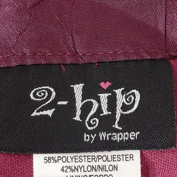 GIRL'S 2-HIP BY WRAPPER Iridescent Satin Purple Party Dress; Size 14 - Picture 4 of 6